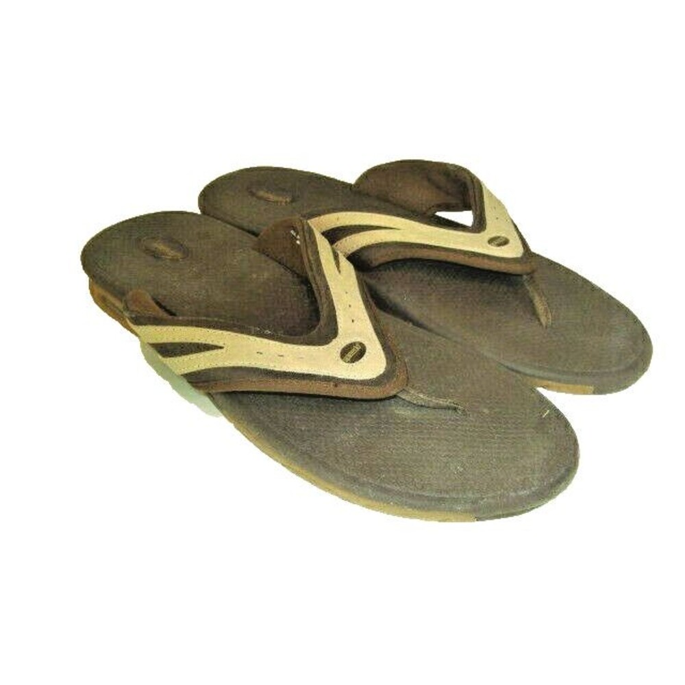 Mens Speedo Brown Slides Thongs  Beach Swim Sandals Shoes sz 12